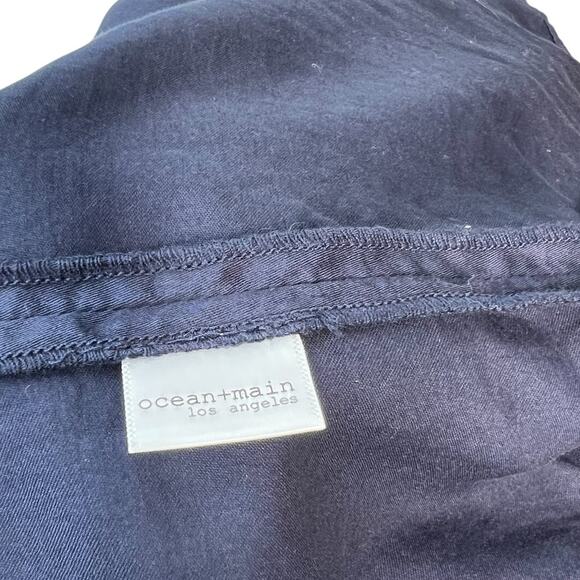 Ocean + Main Easy Cotton Caftan Dress‎ Navy Blue Plus Size 1X - Picture 15 of 16